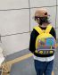 Fashion Yellow Pvc Printing Large Capacity Children's Backpack