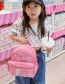 Fashion Dark Pink Pvc Printing Large Capacity Children's Backpack