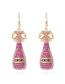 Fashion Color Alloy Diamond Wine Bottle Earrings