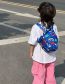 Fashion Blue Nylon Printed Large Capacity Children's Backpack