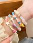 Fashion Bracelet - Color - Ring Alloy Geometric Beaded Bracelet