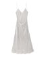Fashion White Polyester Geometric Slip Dress