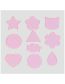 Fashion 6# Pink Glitter Powder Injection Molded Goo Card [10 Sheets Are Not Repeated] Acrylic Transparent Injection Molding Flower Pentagram Accessories
