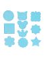 Fashion 3# Blue Injection Molded Goo Card [10 Pieces Are Not Repeated] Acrylic Transparent Injection Molding Love Crown Flower Accessories
