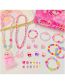 Fashion 9#princess Necklace + Nail Sticker + Bracelet + Ring Plastic Geometric Beaded Princess Nail Sticker Kit