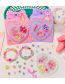 Fashion 3#flower Nail Stickers + 5mm Candy Beads Plastic Geometric Beaded Flower Nail Sticker Material Kit