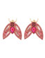 Fashion Gold Alloy Diamond Insect Stud Earrings