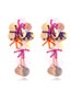 Fashion Purple Color Colorful Sequin Flower Tassel Earrings