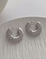 Fashion Silver Earrings Metal Round Earrings