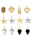 Fashion Golden 11 Copper Inlaid Zircon Crescent Lock Pendant Accessories