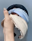 Fashion Sky Blue Stud Pearls Geometric Beaded Knotted Wide-brimmed Headband