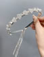 Fashion Silver Alloy Diamond-encrusted Bow Thin Headband