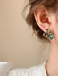 Fashion Color Geometric Cube Crystal Stud Earrings
