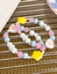 Fashion Color Geometric Glass Beaded Heart Pentagram Bracelet