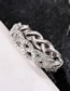 Fashion Silver Brass Zirconia Twist Round Ring