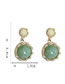 Fashion Gold Resin Round Earrings
