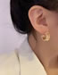 Fashion Pair Of Gold Stud Earrings Alloy Irregular Fold Stud Earrings