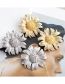 Fashion Silver Metal Flower Stud Earrings