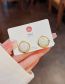 Fashion Gold Alloy Round Pearl Stud Earrings