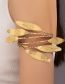 Fashion 3# Alloy Geometric Leaf Arm Bracelet