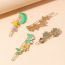 Fashion Yellow Green Butterfly Alloy Pearl Butterfly Hair Clip