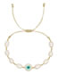 Fashion 4# Gold Beads Drip Oil Heart Pentagram Smiley Face Bracelet
