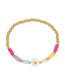 Fashion 3# Gold Bead Smile Bracelet