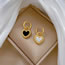 Fashion Gold Titanium Steel Shell Love Male And Female Earring Earrings