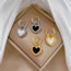 Fashion Gold Titanium Steel Shell Love Male And Female Earring Earrings