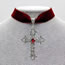 Fashion 4# Metal And Diamond Cross Velvet Necklace