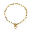 Fashion 4# Alloy Pearl Beaded Chain Square Necklace