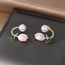 Fashion 5# Alloy Pearl Fishtail Stud Earrings
