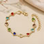 Fashion 3# Alloy Inlaid Pearl Heart Bracelet
