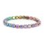 Fashion White Hexagonal Volcanic Stone Bracelet Color Changing Frosted Volcanic Square Beaded Bracelet For Men And Women
