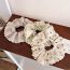 Fashion Green Peach Heart Ab Noodle Intestine Ring Ruffled Scrunchie In Fabric Lace Print
