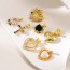 Fashion Golden 9 Copper Paved Zirconia Pearl Flower Pendant Accessory