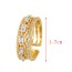 Fashion Golden 2 Brass Zirconia Heart Ring