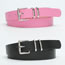 Fashion White Alloy Square Pin Buckle Wide Belt