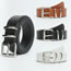 Fashion White Alloy Square Pin Buckle Wide Belt