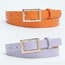 Fashion Purple Alloy Square Pin Buckle Wide Belt