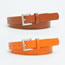 Fashion Sky Blue Alloy Square Pin Buckle Wide Belt