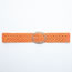 Fashion Rose Red Cotton Woven Round Buckle Wide Belt