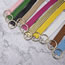 Fashion Sky Blue Metal Round Buckle Pu Bright Color Braided Wide Belt