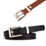 Fashion Light Blue Thin Belt With Metal Square Buckle