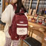 Fashion Claret Oxford Cloth Large Capacity Backpack