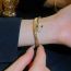 Fashion 6#open Bracelet-golden Flowers Alloy Diamond Flower Open Bracelet