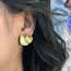 Fashion Earrings Titanium Steel Scalloped Pearl Stud Earrings