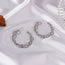 Fashion Silver Alloy Chain C Earrings