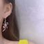 Fashion Type B Right Ear (single Ear Clip) Alloy Diamond Flower Tassel Ear Clip Earrings (single)