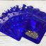 Fashion Blue (thickened)*8.5x13cm 100pcs Plastic Transparent Square Seal Bag